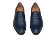 Calfskin Penny Loafer Navy By Mezlan Made In Spain Brand