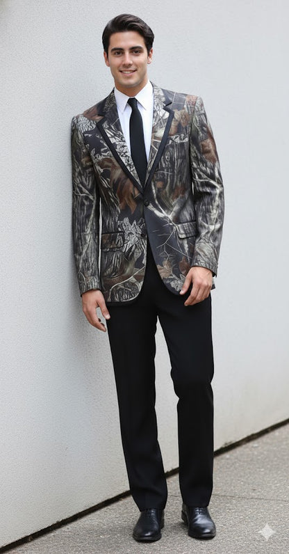 Camouflage Tuxedos with Black Pants and Black Tie - Image 7