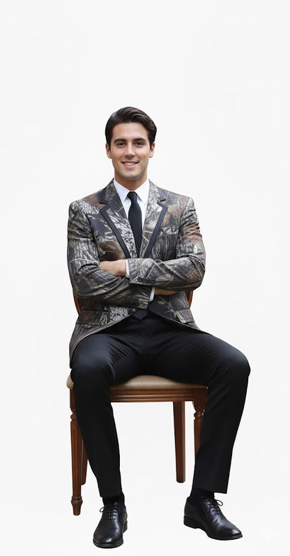 Camouflage Tuxedos with Black Pants and Black Tie - Image 8