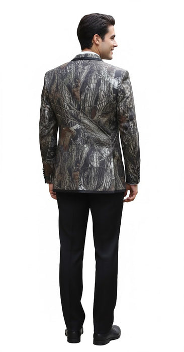 Camouflage Tuxedos with Black Pants and Black Tie