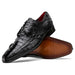 Marco Di Milano Cancun Black Caiman Crocodile Derby Shoes