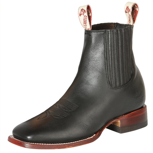 Black Square Toe Ankle Boots