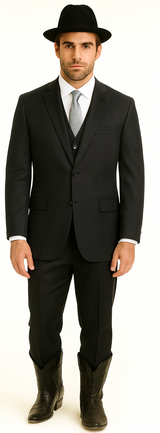 Brand: Caravelli Collezione Suit - Caravelli Suits - Caravelli italy Caravelli Men's 2 Buttons Grey 3 Piece Vested Suit