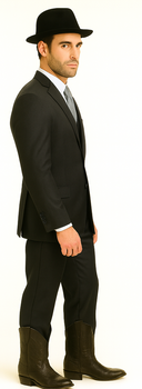 Brand: Caravelli Collezione Suit - Caravelli Suits - Caravelli italy Caravelli Men's 2 Buttons Grey 3 Piece Vested Suit - Image 3