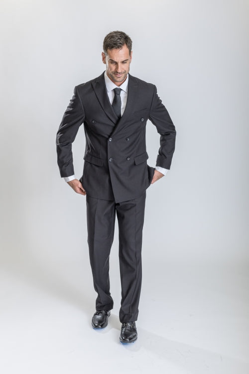 Black Caravelli Suit - Designer Caravelli Jacket and Pants Modern Fit