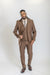 Caravelli Suit - Designer Caravelli Jacket and Pants in Color Solid Brown
