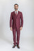 Caravelli Suit - Designer Caravelli Jacket and Pants in Color Solid Burgundy
