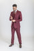 Caravelli Suit - Designer Caravelli Jacket and Pants in Color Solid Burgundy