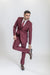 Caravelli Suit - Designer Caravelli Jacket and Pants in Color Solid Burgundy