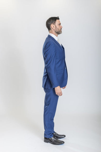 Caravelli Suit - Designer Caravelli Jacket and Pants in Color Solid Cobalt Modern Fit