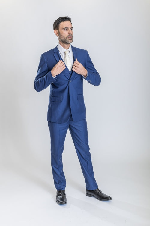 Caravelli Suit - Designer Caravelli Jacket and Pants in Color Solid Cobalt Modern Fit