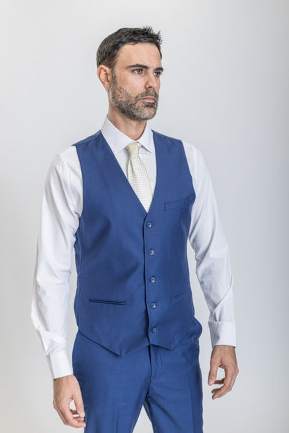 Caravelli Suit - Designer Caravelli Jacket and Pants in Color Solid Cobalt Modern Fit