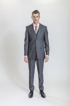 Caravelli Suit - Designer Caravelli Jacket and Pants in Color Solid Grey