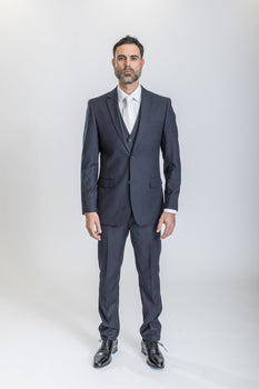 Caravelli Suit - Designer Caravelli Jacket and Pants in Color Solid Navy
