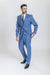 Caravelli Suit - Designer Caravelli Jacket and Pants in Color Solid Powder Blue