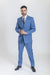 Caravelli Suit - Designer Caravelli Jacket and Pants in Color Solid Powder Blue