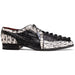 Marco Di Milano Caribe Black Leather Oxford "Newspaper" Print