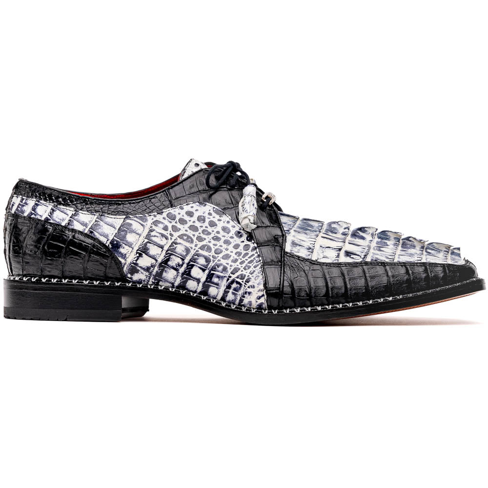 Marco Di Milano Caribe Newspaper Black Leather Dress Shoe