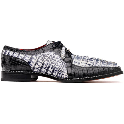 Marco Di Milano Caribe Newspaper Black Leather Dress Shoe