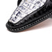Marco Di Milano Caribe Black / Newspaper Caiman Crocodile Derby Shoes