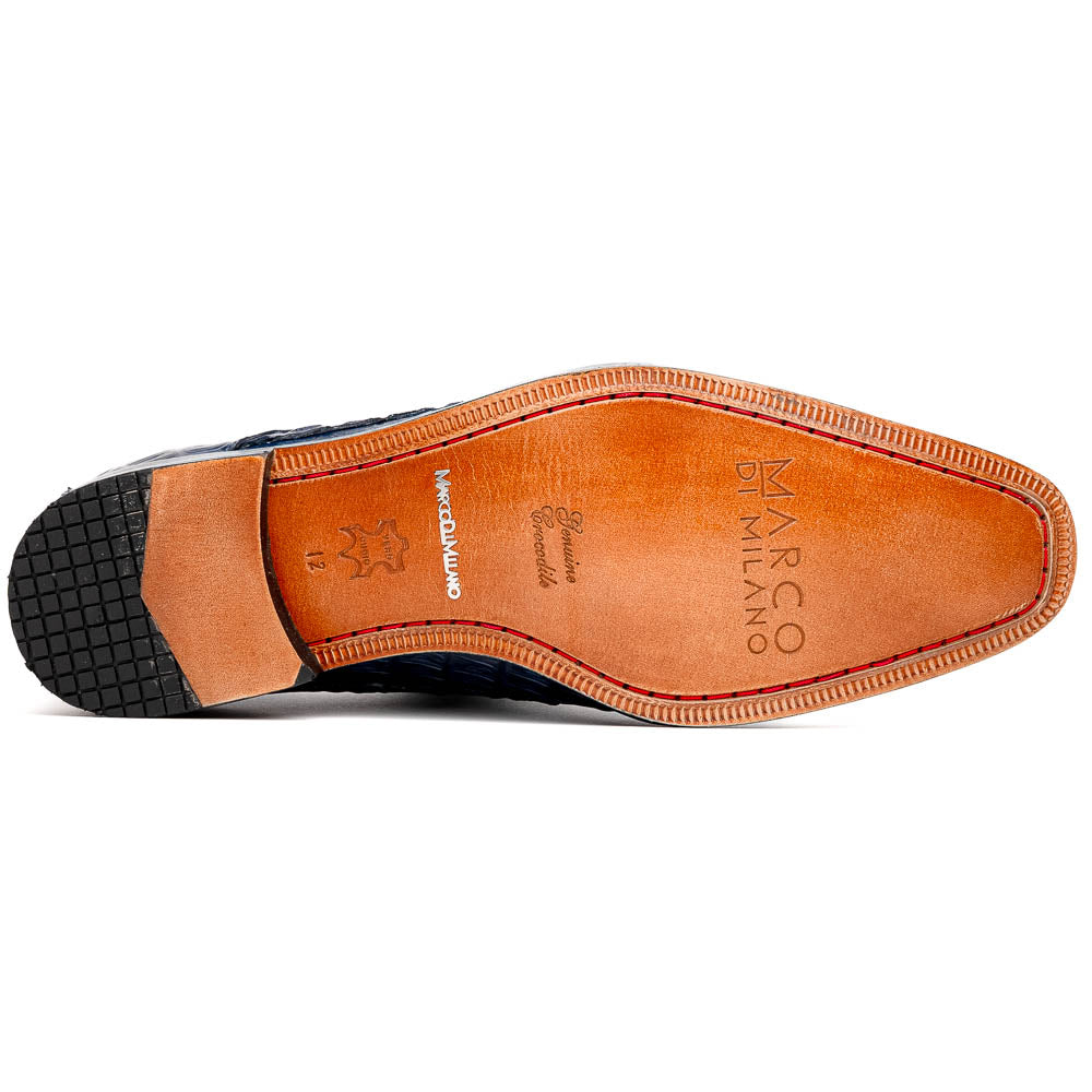 Marco Di Milano Caribe Newspaper Black Leather Dress Shoe