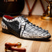 Marco Di Milano Caribe Black Leather Oxford "Newspaper" Print