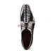 Marco Di Milano Caribe Black Leather Oxford "Newspaper" Print