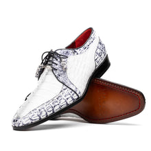 Marco Di Milano Caribe White Leather Sneakers - "Newspaper" Accent