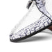 Marco Di Milano Caribe White Leather Sneakers - "Newspaper" Accent