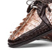 Marco Di Milano Caribe Rustic White / Brown Caiman Crocodile Derby Shoes