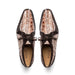 Marco Di Milano Caribe Rustic White / Brown Caiman Crocodile Derby Shoes