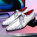 Marco Di Milano Caribe White Leather Sneakers - "Newspaper" Accent