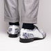 Marco Di Milano Caribe White Leather Sneakers - "Newspaper" Accent