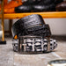 Marco Di Milano Caribe Belt Newspaper / Black