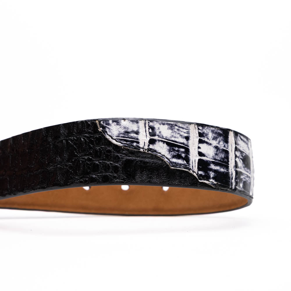 Marco_Di_Milano Caribe Belt Newspaper - Black Leather Loafer