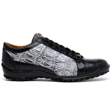 Marco Di Milano Cairo Black/White Alligator Sneakers