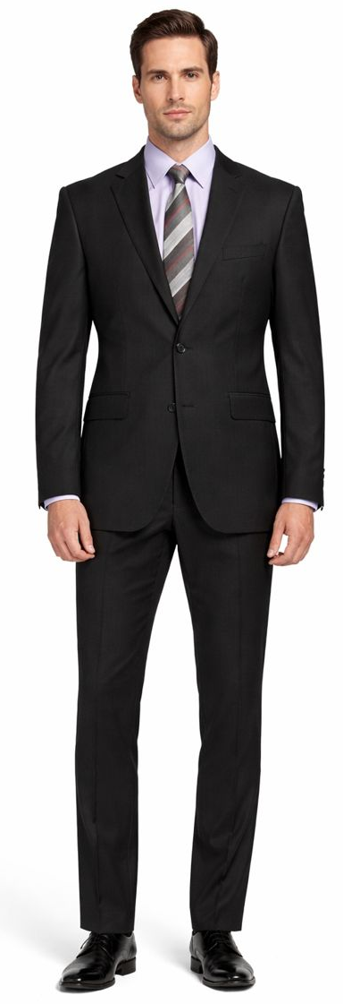 Carlo Lusso Men's 2 button fully lined  slim fit Black suit main image 0