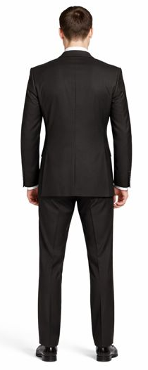 Carlo Lusso Black Two-button Poly Blend Suit - Image 2