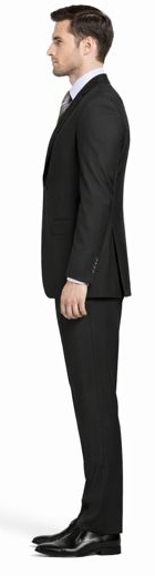 Carlo Lusso Black Two-button Poly Blend Suit - Image 3