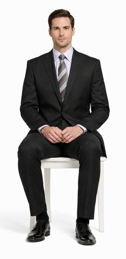 Carlo Lusso Black Two-button Poly Blend Suit - Image 4