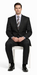 Carlo Lusso Black Two-button Poly Blend Suit