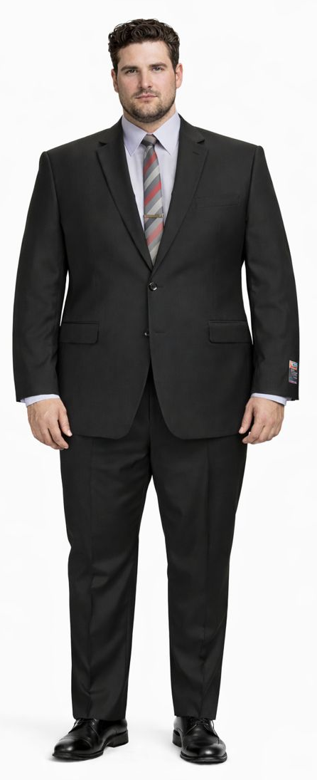 Carlo Lusso Black Two-button Poly Blend Suit - Image 7