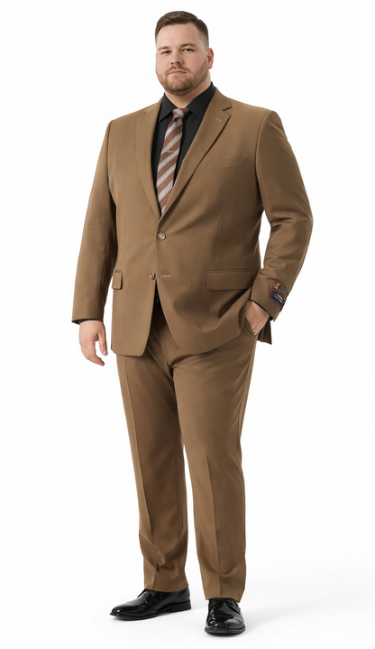 Carlo Lusso Brown Two-button Poly Blend Suit - Image 5