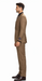 Carlo Lusso Brown Two-button Poly Blend Suit
