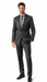 Carlo Lusso Charcoal Two-button Slim Fit Poly Blend Suit