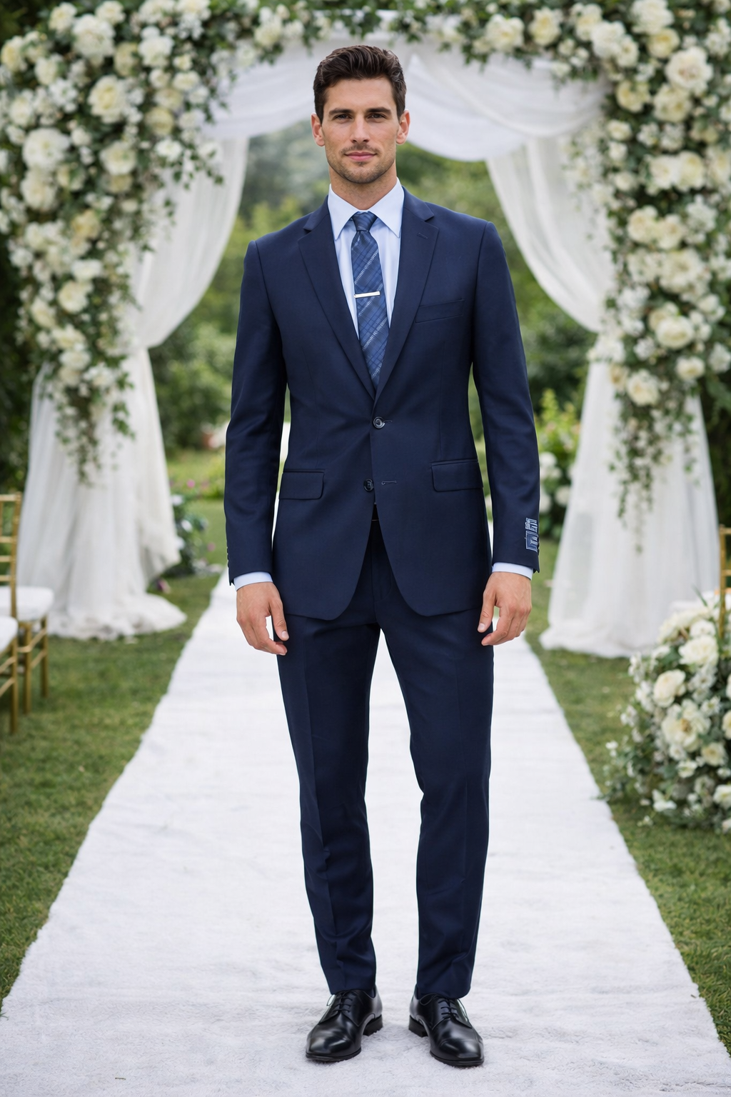 Carlo Lusso French Blue Two-button Suit - Image 6