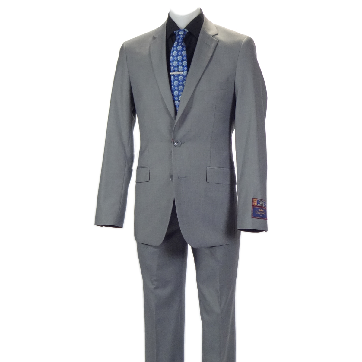 Carlo Lusso Medium Gray Two-button Poly Blend Suit - Image 8