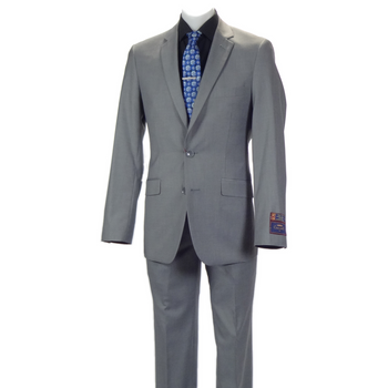 Carlo Lusso Medium Gray Two-button Poly Blend Suit - Image 8