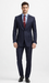 Carlo Lusso Navy Two-button Poly Blend Suit
