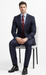 Carlo Lusso Navy Two-button Poly Blend Suit
